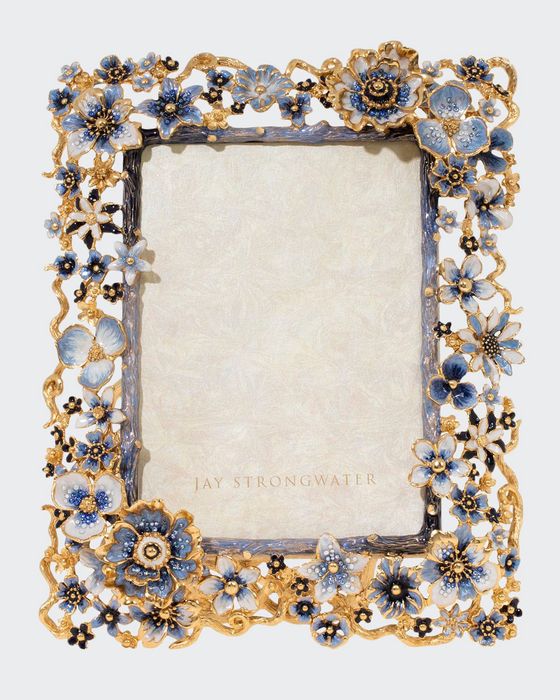 Indigo Cluster Flower Frame, 5" x 7"