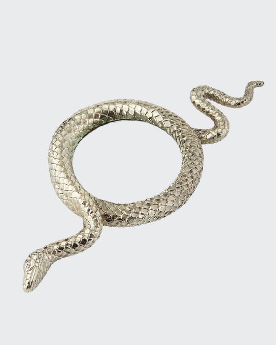 Snake Large Platinum-Plated Magnifying Glass