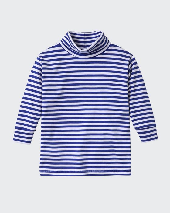 Boy's Patrick Striped Turtleneck Shirt, Size 3M-10
