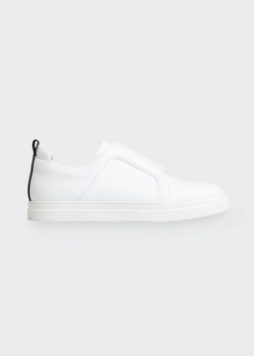 Leather Laceless Slip-On Sneakers