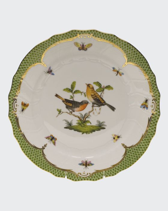 Rothschild Bird Green Motif 09 Dinner Plate