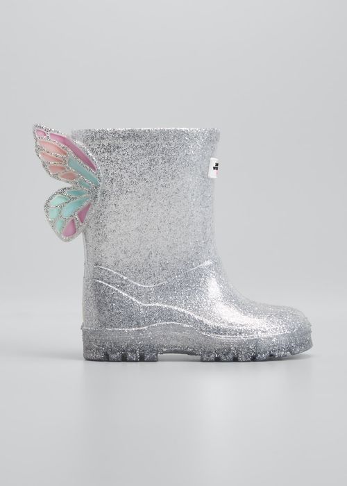 Girl's Butterfly Glitter Rain Boots, Baby/Toddlers