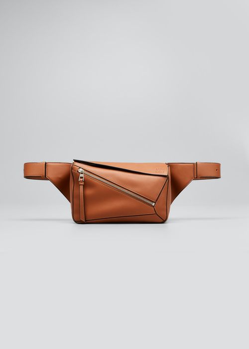 Men's Puzzle Leather Belt Bag