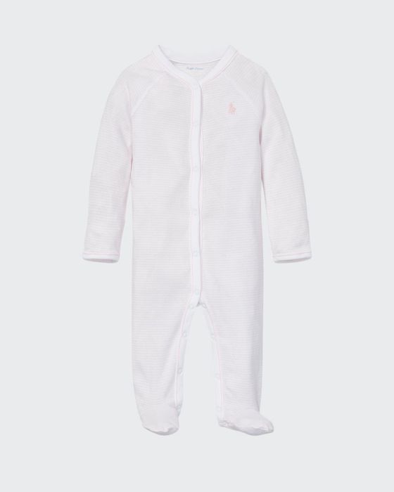 Striped Cotton Footie Pajamas, Size Newborn-12 Months