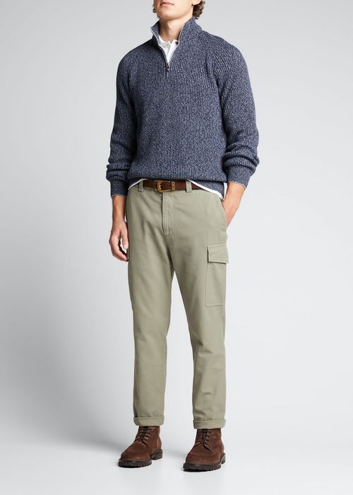 Men's Cashmere Quarter-Zip Sweater
