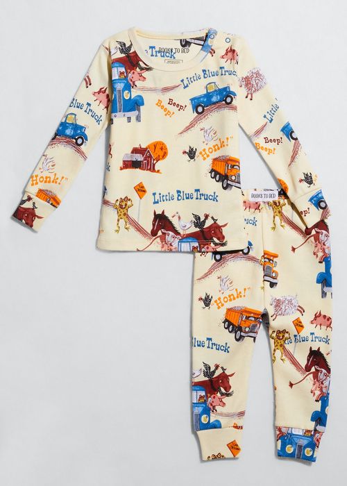 Boy's Little Blue Truck Printed 2-Piece Pajamas, Size 12-24M