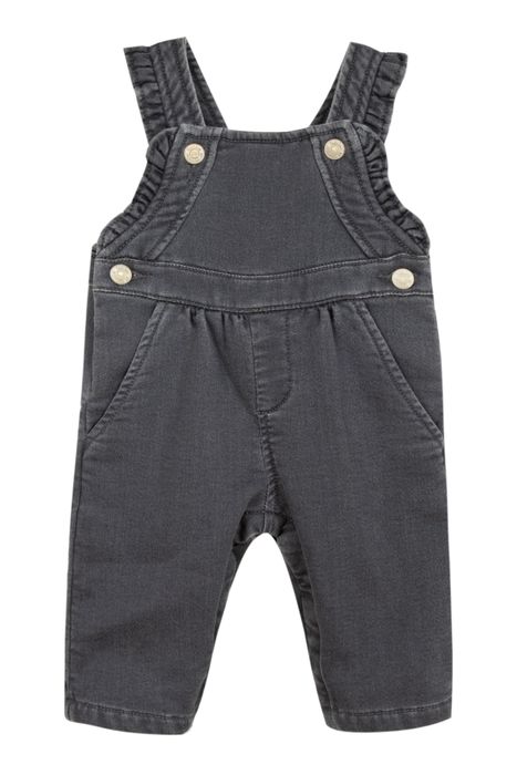 Girl's Ruffle Solid Overalls, Size 18M-3