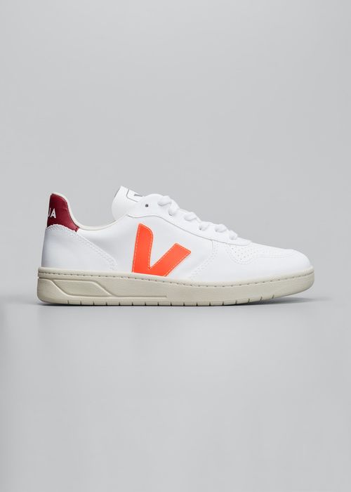 V-10 Colorblock Leather Low-Top Sneakers