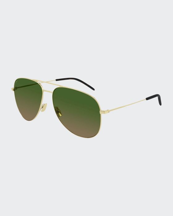 Men's Gradient Metal Aviator Sunglasses