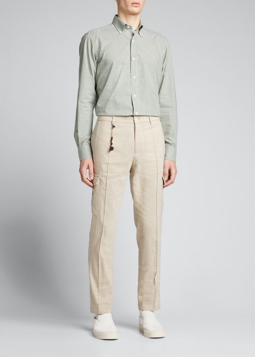Men's Small Check Sport Shirt