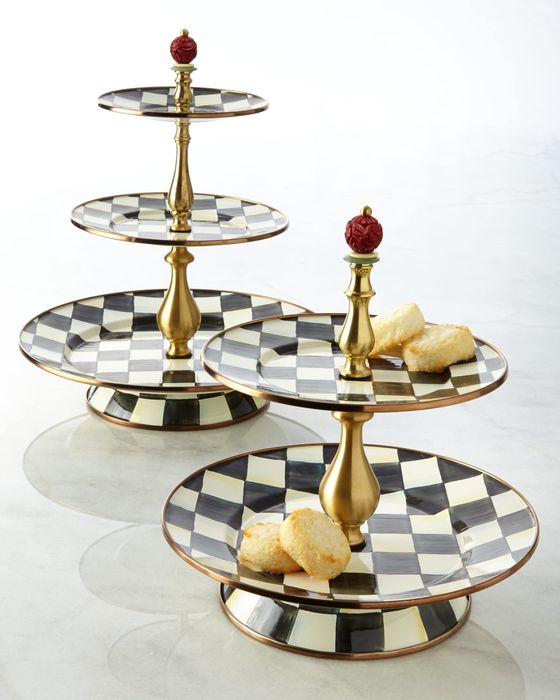 Courtly Check Three-Tier Sweet Stand