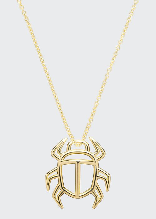 Beetle Necklace in 9k Gold