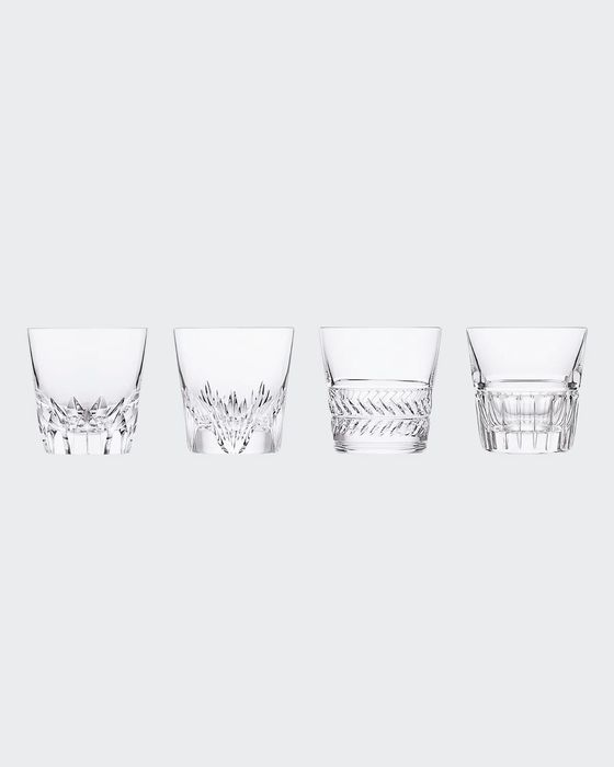 Versailles King Louis Double Old Fashioned Glasses, Set of 4