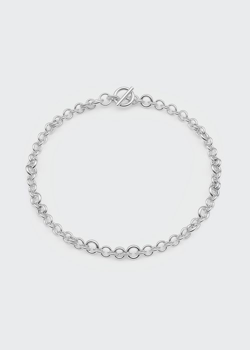 Atlantis Silver Necklace, 24"L