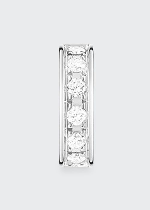 Quatre Radiant Clip Earring in White Gold and Diamonds, Single