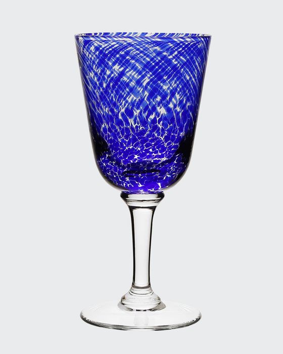 Vanessa Glass Water Goblet, Blue