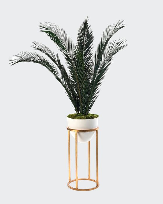 Mid-Century Palms with Metal Stand