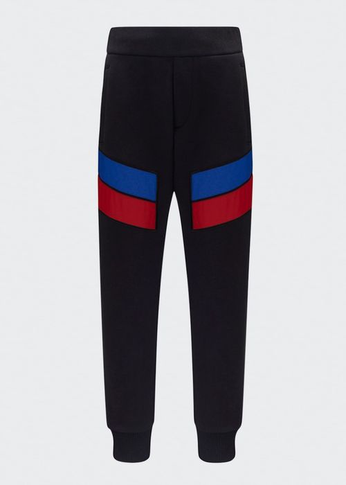 Boy's 2-Stripe Jogger Sweatpants, Size 4-6