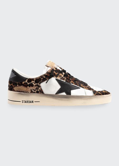 Stardan Leopard-Print Fur Sneakers