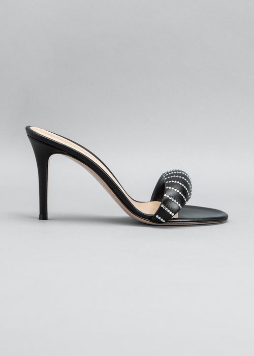 Bijoux Crystal Puffy Slide Sandals