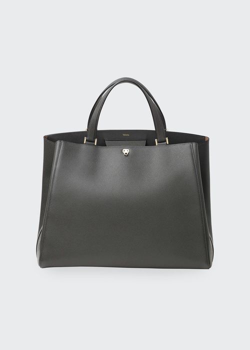Brera Large Leather Top-Handle Tote Bag