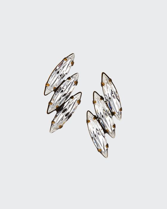 Vivian 3-Crystal Stud Earrings