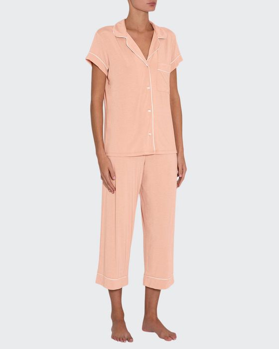 Gisele Cropped Two-Piece Jersey Pajama Set