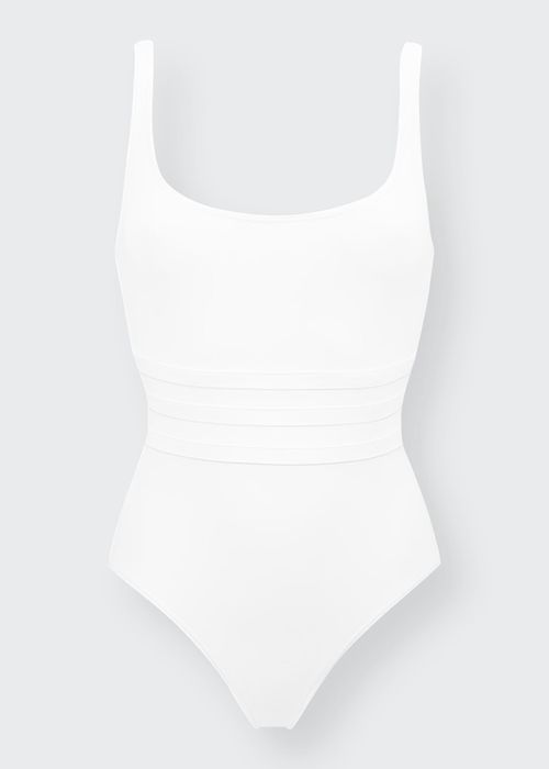 Asia Scoop-Neck One-Piece with Waistband