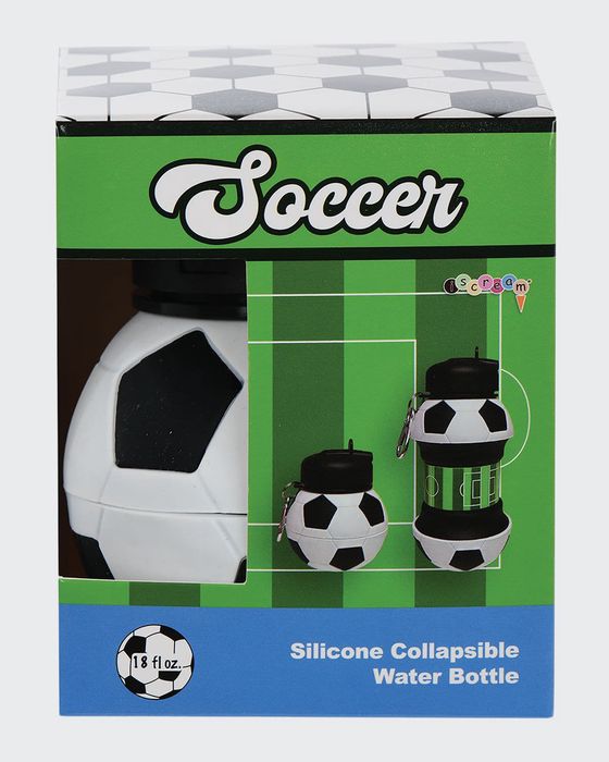 Kid's Soccer Silicone Collapsible Water Bottle