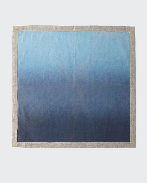 Dip-Dye Linen Napkin, Navy/Blue