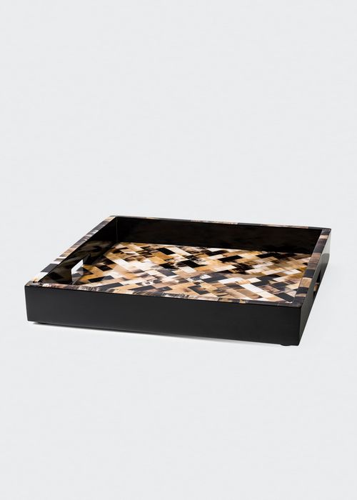 16" Horn Domino Square Tray