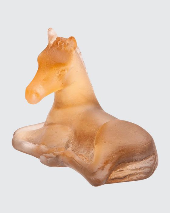 Amber/Gray Foal Horse Sculpture