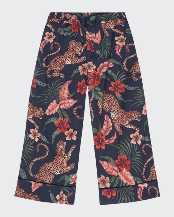 Soleia Leopard Print Wide-Leg Lounge Trousers