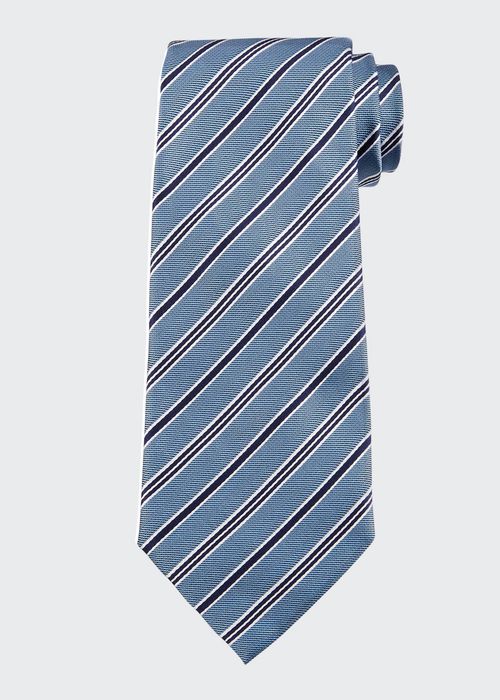 Men's Alternating Stripes Silk Tie