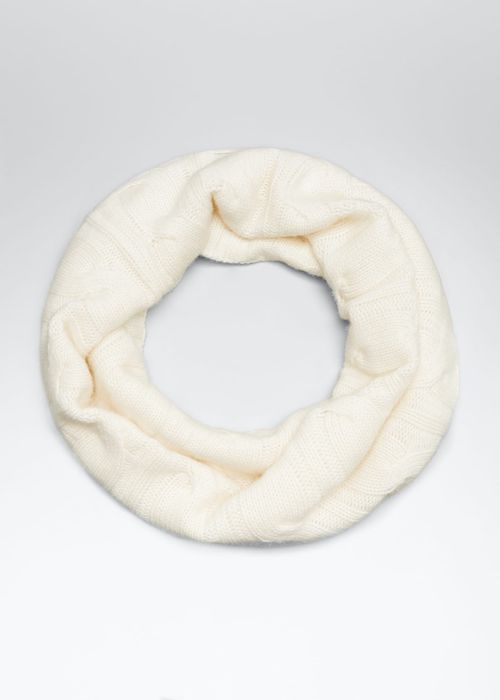 Cable Cashmere Snood Scarf