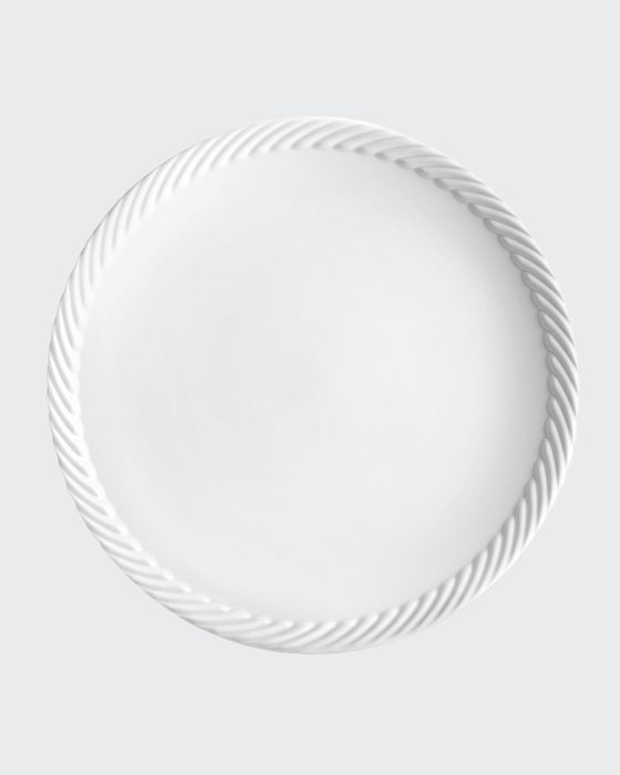 Corde Dinner Plate, White