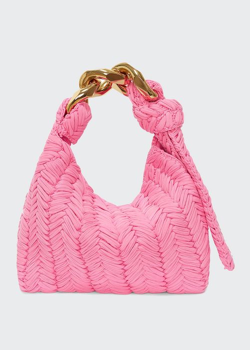 Chain Knit Small Hobo Bag