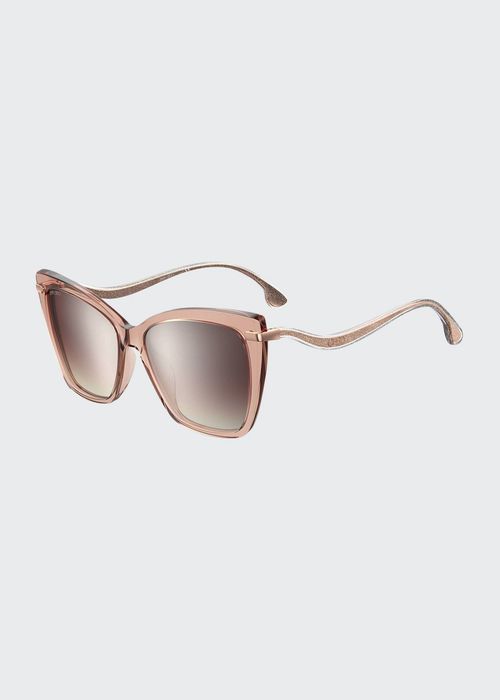 Selby Mirrored Butterfly Acetate Sunglasses