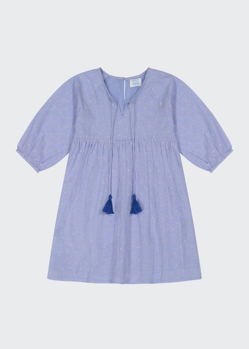 Girl's Sara Popover Tassel Dress, Size 2-10