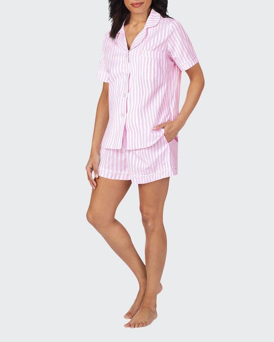 3D Striped Cotton Shorty Pajama Set
