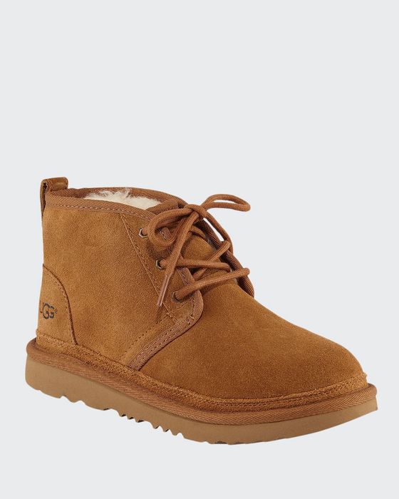 Neumel Suede Lace-Up Boots, Kids