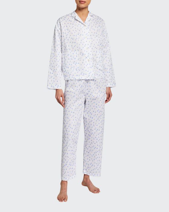 Lyford Tulip-Print Cropped Pajama Set