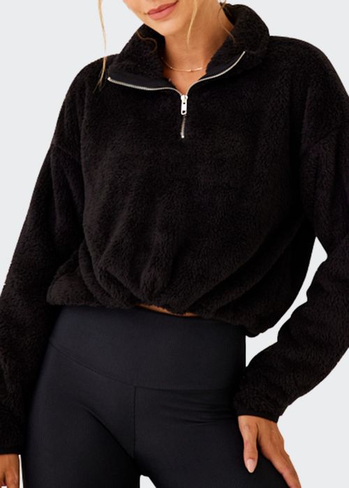 Cropped Faux-Fur Pullover