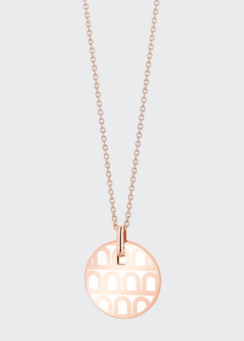 18k Rose Gold Ceramic L'Arc Necklace, Neige
