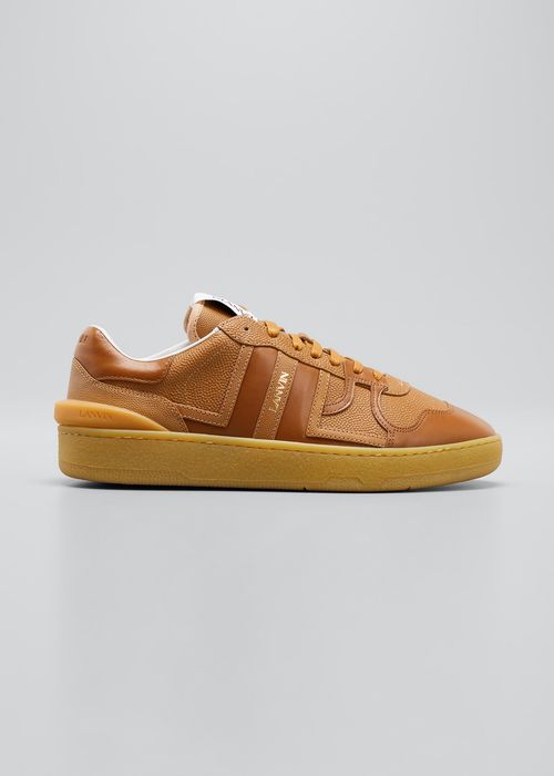 Men's Clay Textured Leather Low-Top Sneakers
