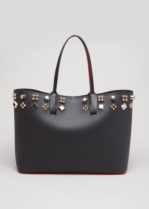 Cabata Empire Spike Studded Leather Tote Bag