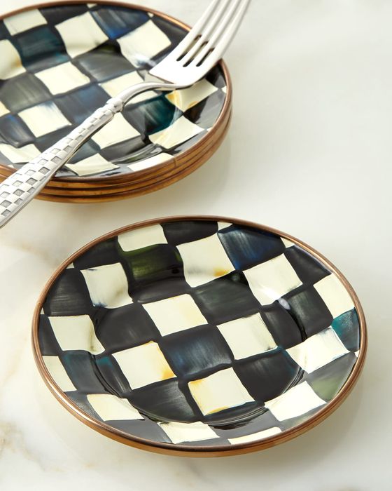 Courtly Check Enamel Canape Plate