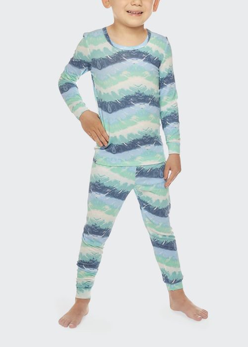 Kid's Tidal Wave Tie-Day Pajama Set, Size 12M-8