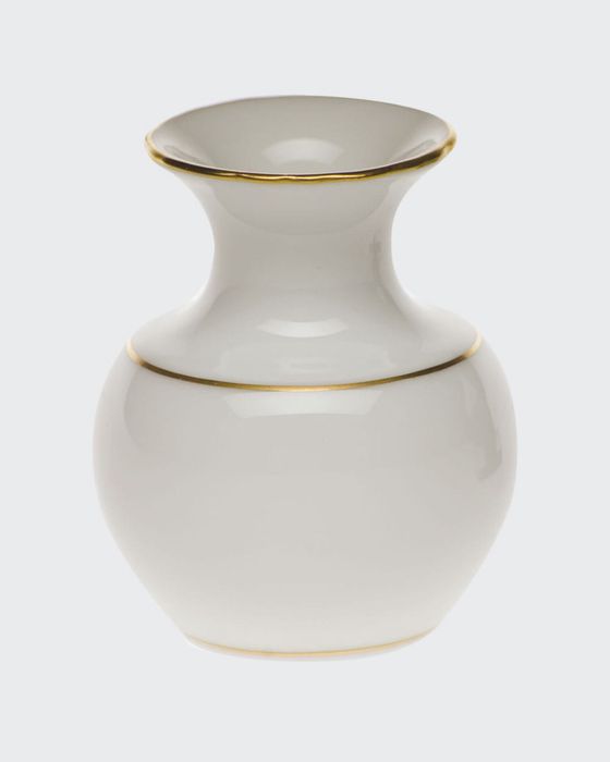 Golden Edge Medium Bud Vase with Lip