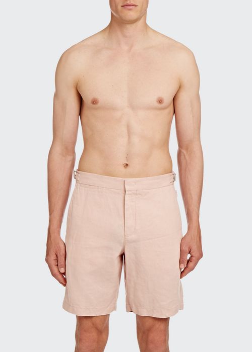Men's Norwich Solid Linen Shorts